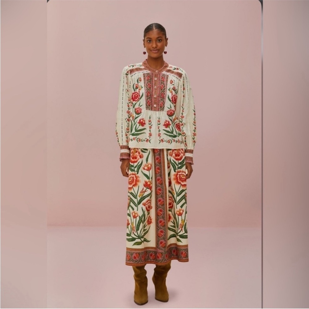 Farm Rio Off-White Ainika Delicate Blouse